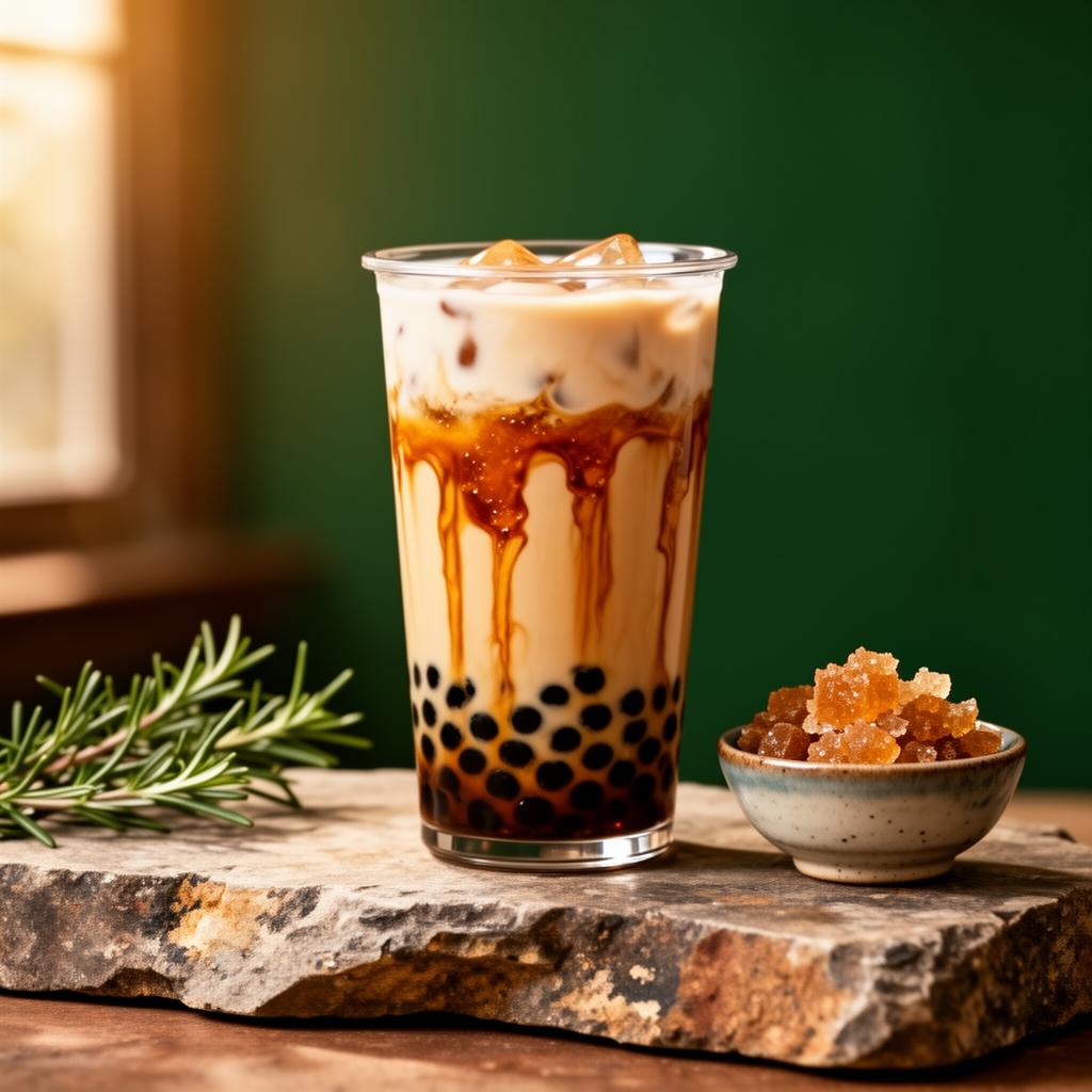 Brown Sugar Milk Tea — Hand-burnt brown sugar · black tea · whole milk